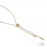 14K Rose Gold Diamond Heart Adjustable Choker Necklace 66544 - Image 2