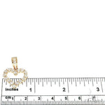 14K Gold Diamond Heart Pendant 67072 - Image 5