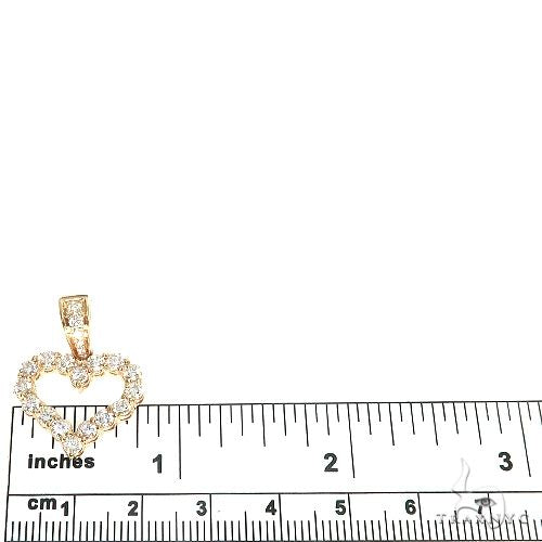 14K Gold Diamond Heart Pendant 67072 - Image 5