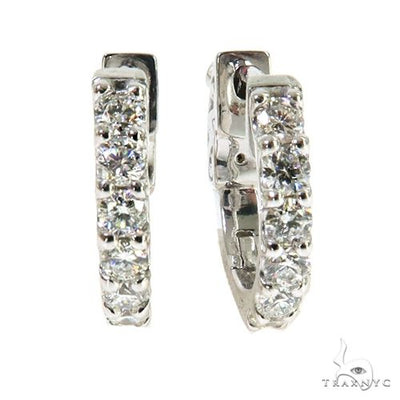 14K Gold Diamond Hoop Earrings 67851 - Image 1