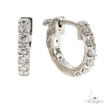 14K Gold Diamond Hoop Earrings 67851 - Image 2