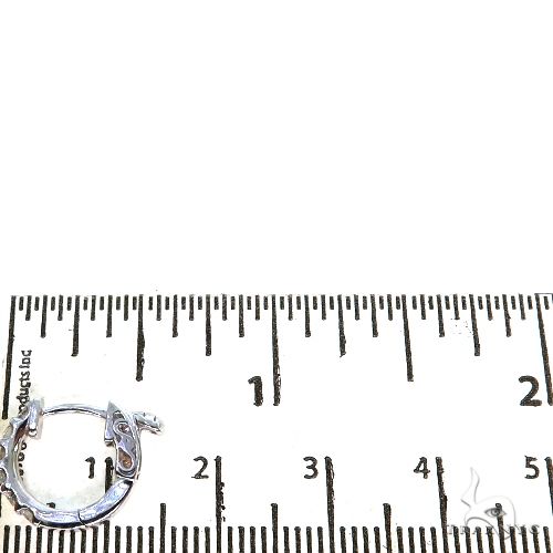 14K Gold Diamond Hoop Earrings 67851 - Image 4