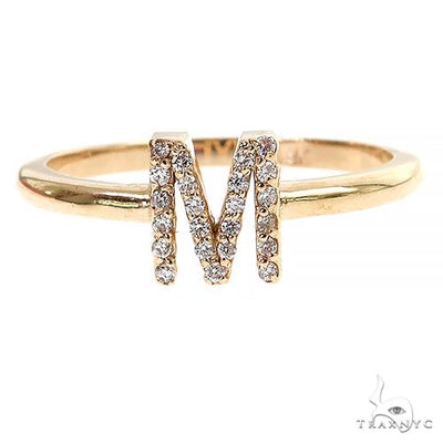 14K Gold Diamond Initial Ring 68721 - Image 1