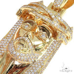 14K Gold Diamond Jesus Pendant 66878 - Image 3