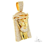 14K Gold Diamond Jesus Pendant 67244 - Image 2