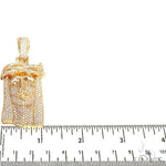 Medium 14K Gold Diamond Jesus Pendant 67257 - Image 5