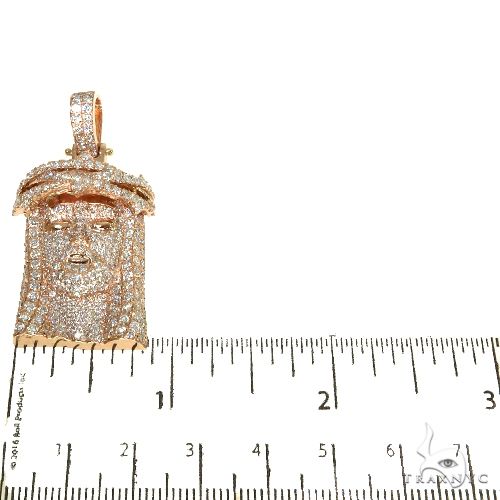 Small 14K Gold Diamond Jesus Pendant 67741 - Image 5