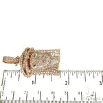 Small 14K Gold Diamond Jesus Pendant 67734 - Image 6