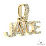 14K Gold Diamond Name Pendant 66633 - Image 2