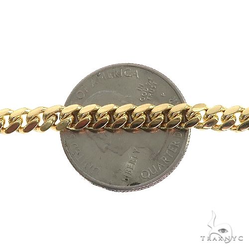 14K Gold Diamond Name Pendant With Miami Cuban Link Chain 66651 - Image 5