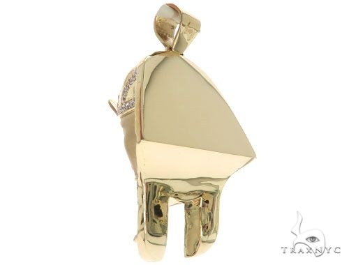 King Tut Diamond Pendant Sandblasted Face 62468 - Image 6