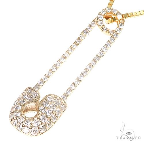 14K Gold Diamond Pin Pendant 66828 - Image 3