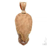 14K Gold Diamond Rhino Pendant 66351 - Image 3