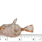 14K Gold Diamond Rhino Pendant 66351 - Image 6