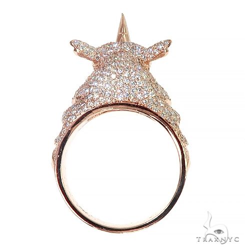 14K Gold Diamond Rhino Ring 66439 - Image 5