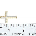 14K Gold Diamond Rope Cross 70222 - Image 9