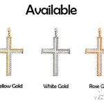 14K Gold Diamond Rope Cross 70222 - Image 10