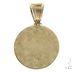 14K Gold Diamond Round Angel Pendant 66326 - Image 3