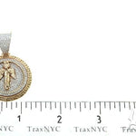 14K Gold Diamond Round Angel Pendant 66326 - Image 5