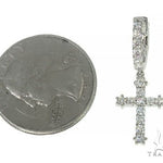 14K Gold Diamond Single Cross Earrings 66198 - Image 5