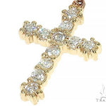 14K Gold Diamond Single Cross Earrings 66202 - Image 4