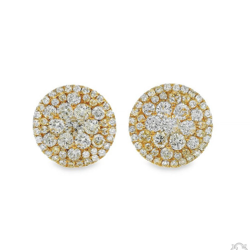 14K Gold Diamond Stud Earrings 65752 - Image 1