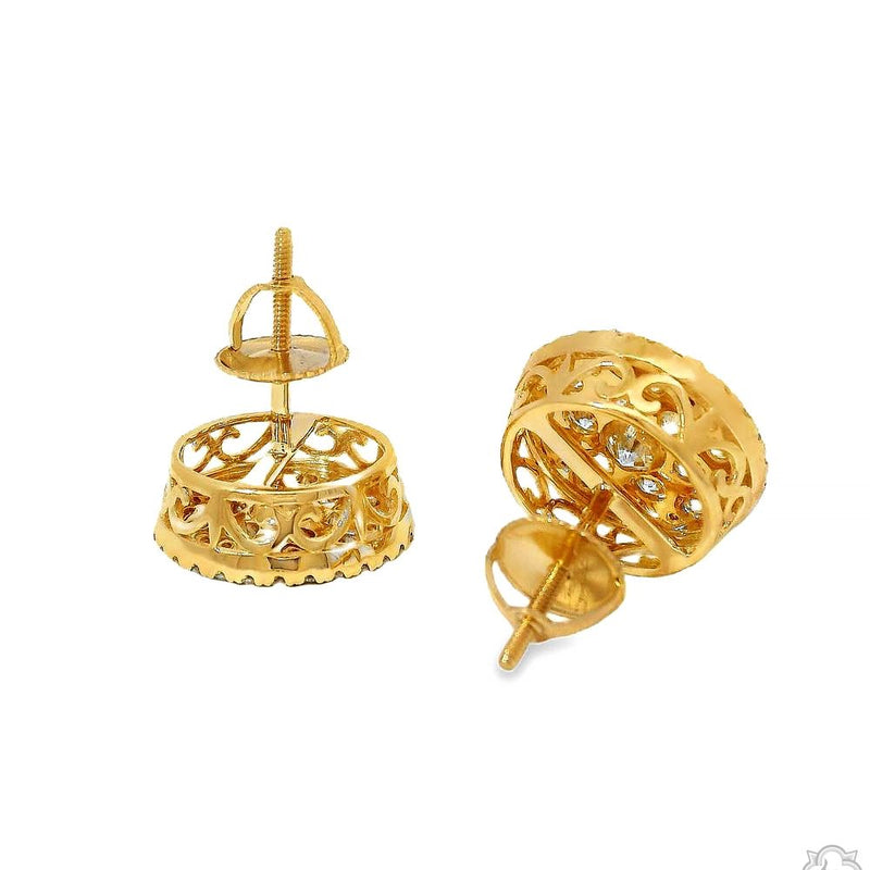 14K Gold Diamond Stud Earrings 65752 - Image 4