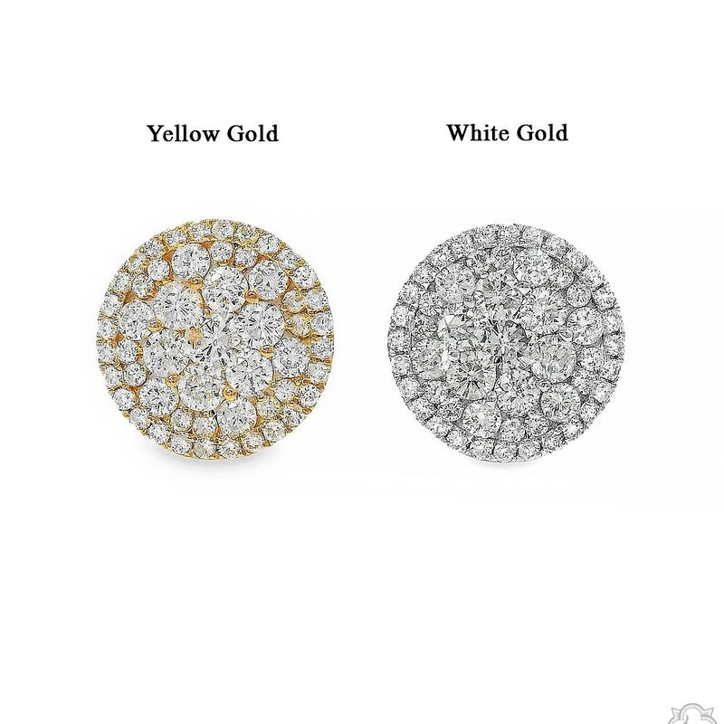 14K Gold Diamond Stud Earrings 65752 - Image 5