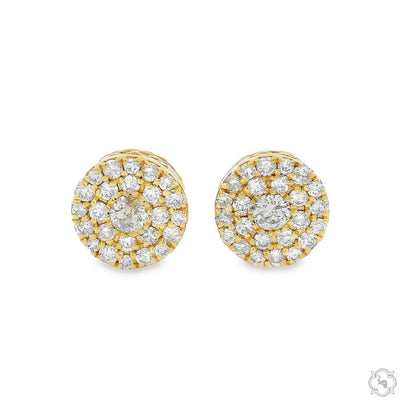 14K Gold Diamond Stud Earrings 65957