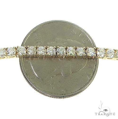 14K Gold Diamond Tennis Chain Necklace 22 Inches 3mm 66473 - Image 5