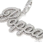 14K Gold Double Layer 'Poppa' Diamond Name Pendant 66842 - Image 3