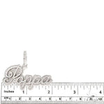 14K Gold Double Layer 'Poppa' Diamond Name Pendant 66842 - Image 5