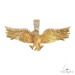 14K Gold Eagle Diamond Pendant 67785 - Image 1