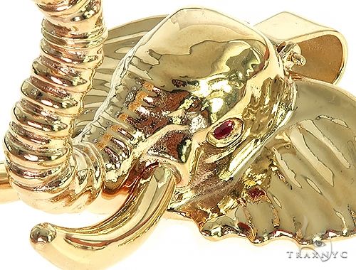 14K Gold Elephant Pendant 66356 - Image 2