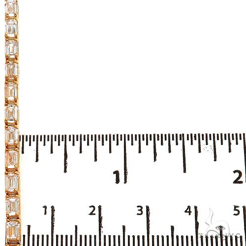 14K Gold Emerald Diamond Bracelet (Lab) 68610 - Image 5