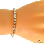 14K Gold Emerald Diamond Bracelet (Lab) 68610 - Image 6