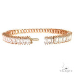 14K Gold Emerald Diamond Bracelet (Lab) 68612 - Image 2