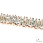 14K Gold Emerald Diamond Bracelet (Lab) 68612 - Image 3
