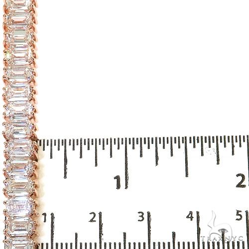 14K Gold Emerald Diamond Bracelet (Lab) 68612 - Image 5