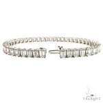 14K Gold Emerald Diamond Bracelet (Lab) 68613 - Image 2