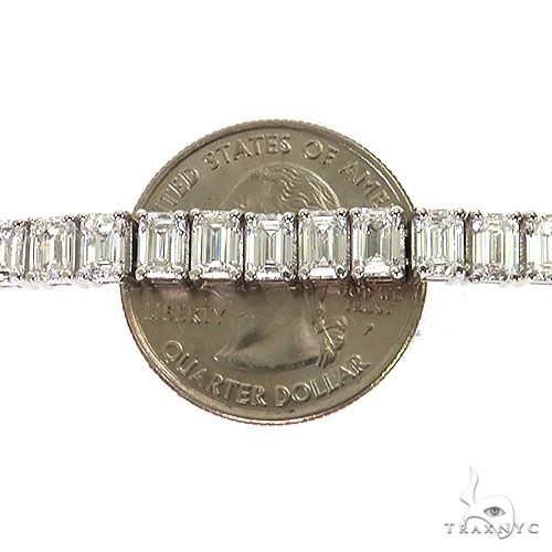 14K Gold Emerald Diamond Bracelet (Lab) 68613 - Image 4