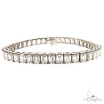 14K Gold Emerald Diamond Bracelet (Lab) 68614 - Image 1