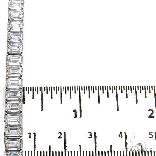 14K Gold Emerald Diamond Bracelet (Lab) 68614 - Image 5