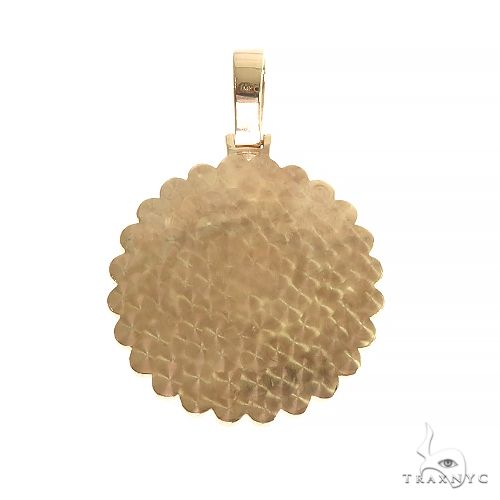 14K Gold Flower Frame Diamond Photo Pendant 66547 - Image 3