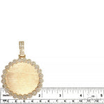 14K Gold Flower Frame Diamond Photo Pendant 66547 - Image 5