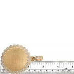 14K Gold Flower Frame Diamond Photo Pendant 66547 - Image 6