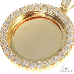 14K Gold Flower Frame Diamond Photo Pendant 66880 - Image 3