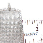 14K Gold Fully Ice Diamond Dog Tag Pendant 35978 - Image 6