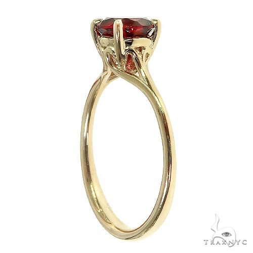 14K Gold Garnet Solitaire Engagement Ring 66422 - Image 2