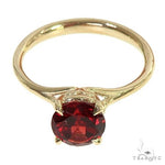 14K Gold Garnet Solitaire Engagement Ring 66422 - Image 3